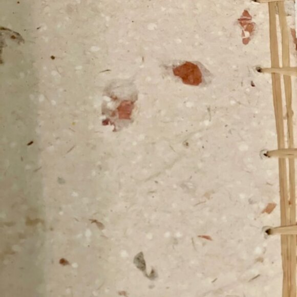 Hand made Bali Balinese Flower journal notebook bamboo paper Raffia Straw Eco - Picture 7 of 11